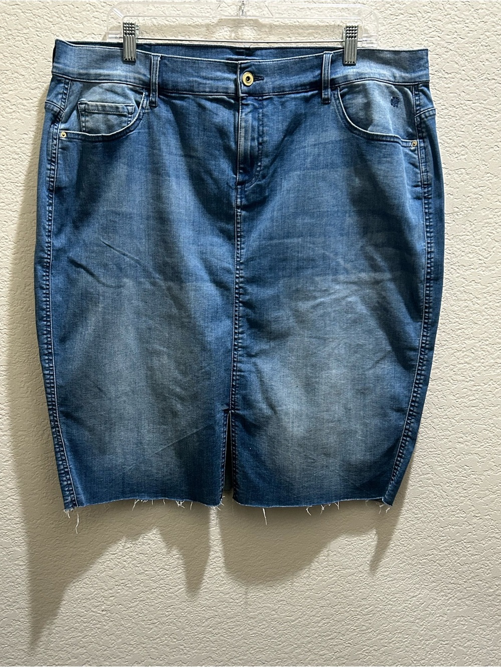 Tommy Hilfiger Blue Denim Midi Skirt